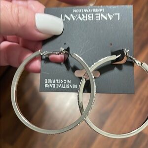 Lane Bryant Silver Hoop Earrings